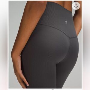 lululemon align leggings 25” light grey, ribbed
